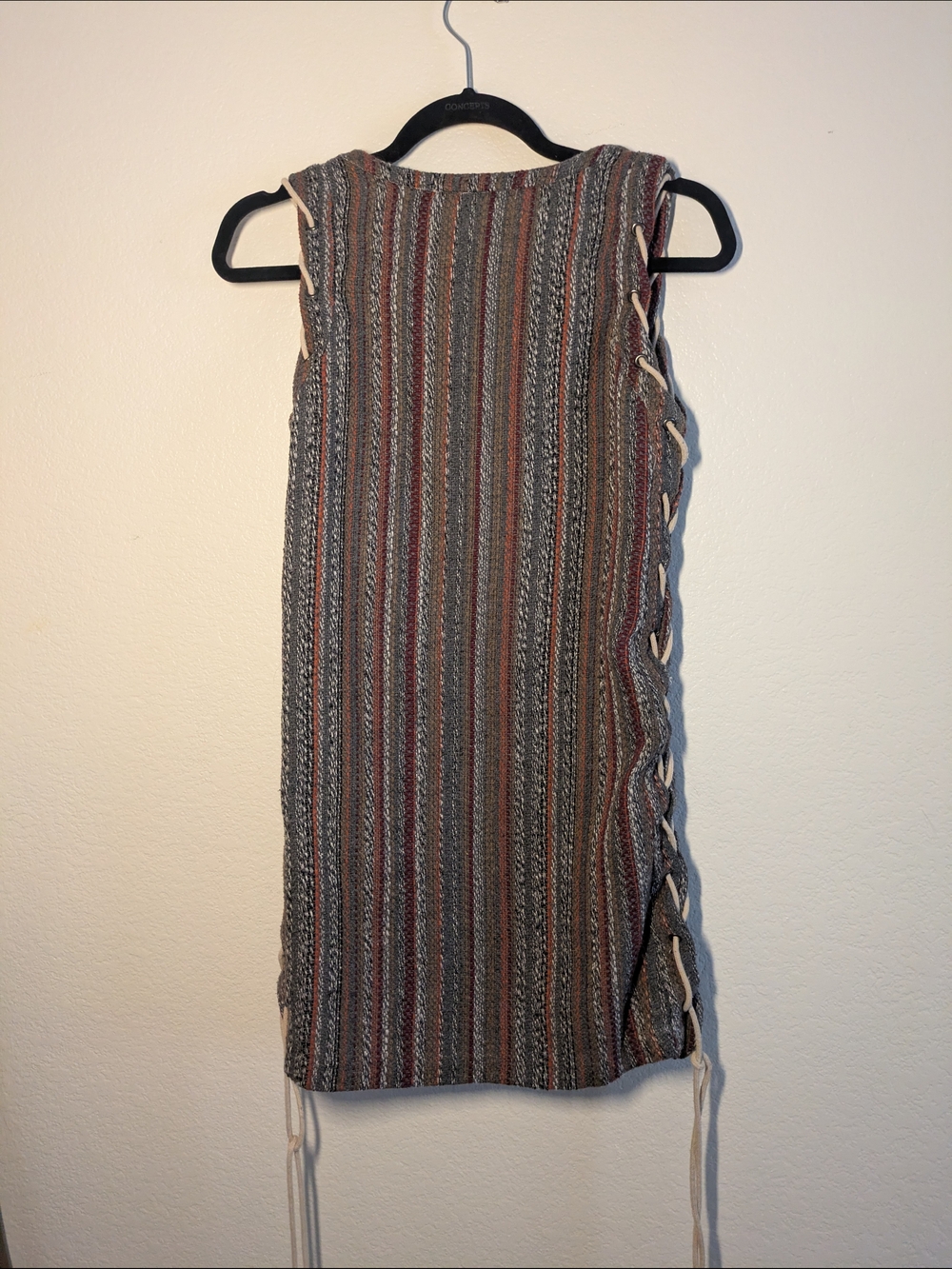 Sleeveless Striped Knit Side-Tie Dress - Multicolor